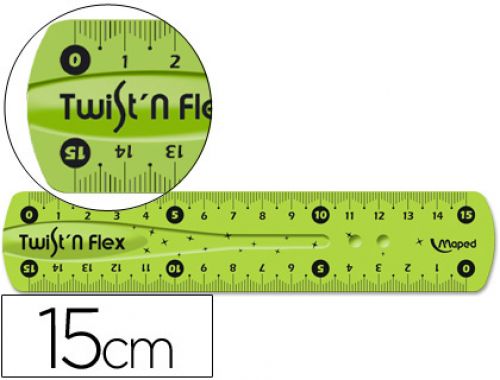 Regua plastico flexivel maped de 15 cm cores sortidas , Maped , 48840 , 3154142791108